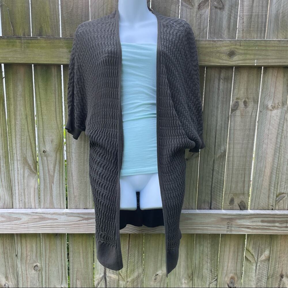 Y2K Arden B. olive green knitted oversized open cardigan